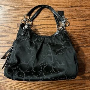 Coach Black Signature Shoulder Bag
